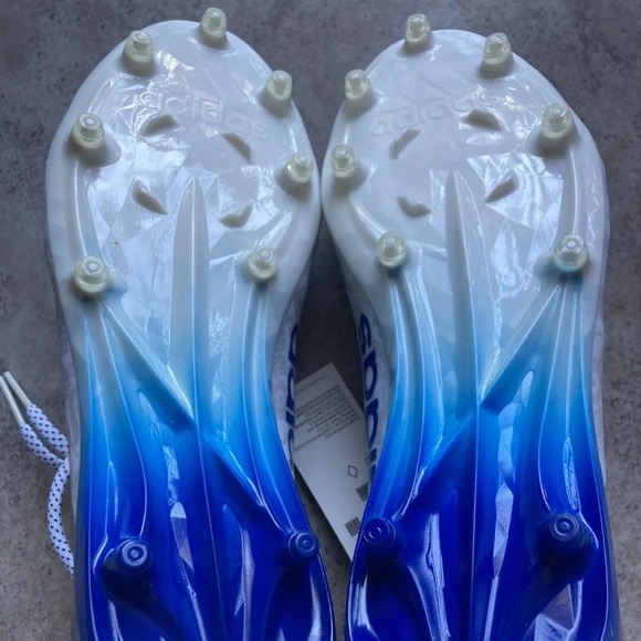 Adidas Adizero Reign Young King Football Cleats Floral Blue White MEN size 13 - Picture 4 of 6